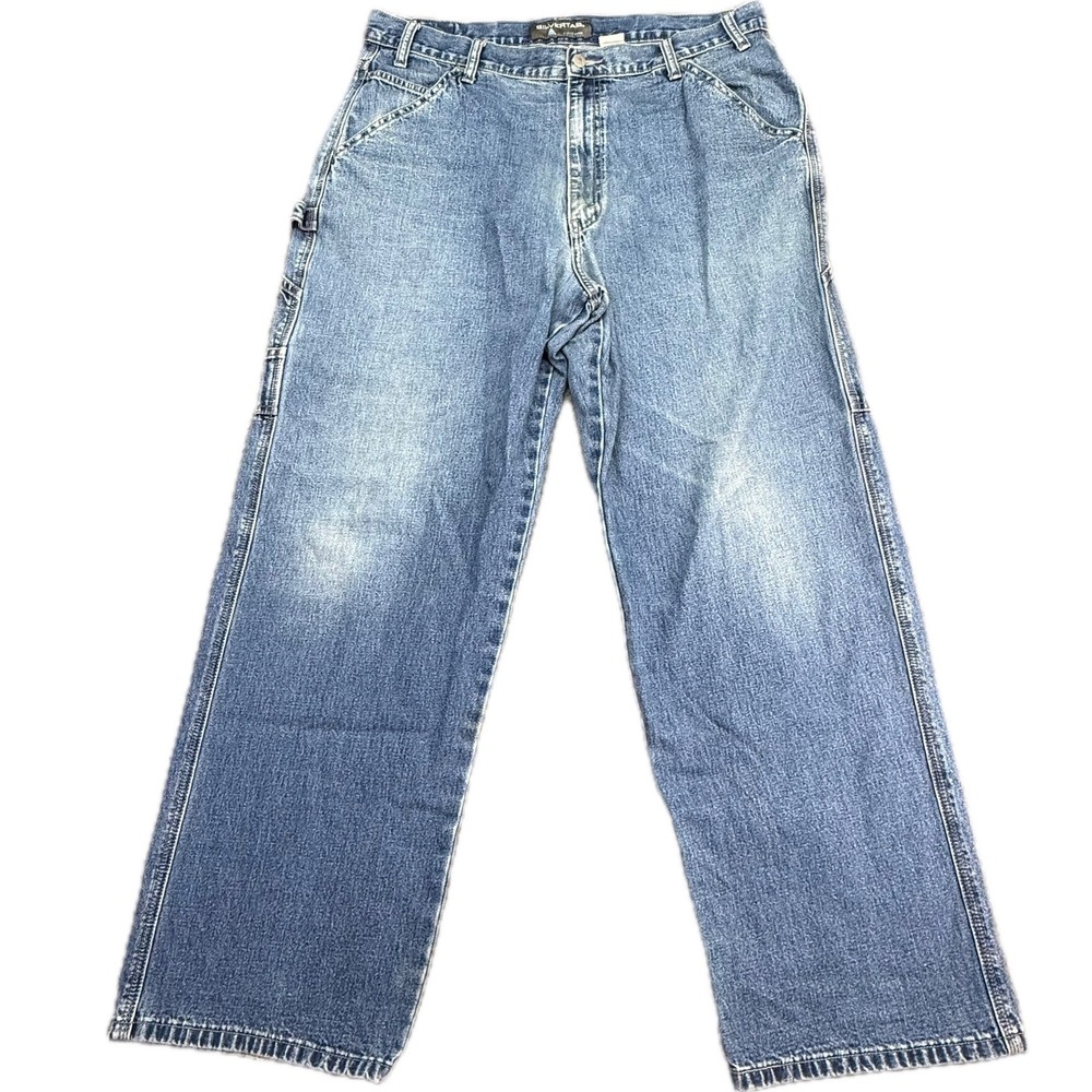 Levi's SilverTab Carpenter Jeans Mens 36x32 Blue Loose Fit Baggy 90s Vintage